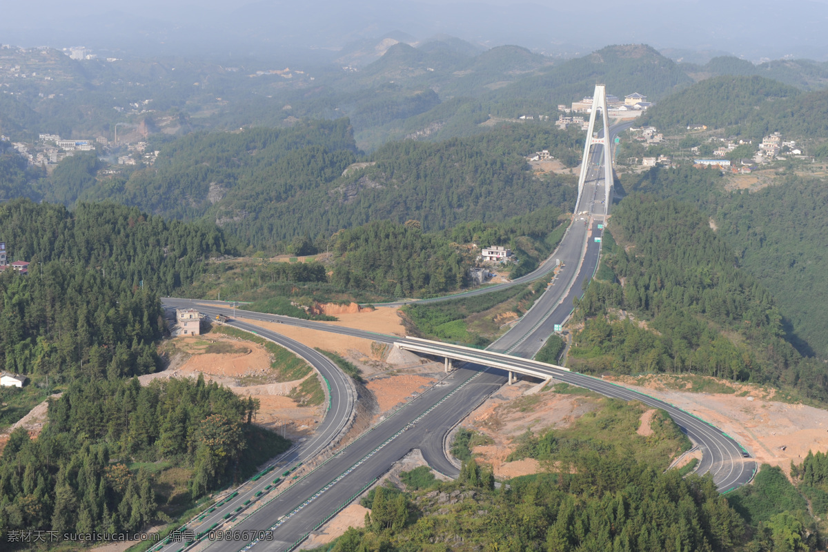 湖北 沪蓉 西 高速 航拍 照片 湖北省 沪蓉西 高速公路 公路 建筑景观 自然景观