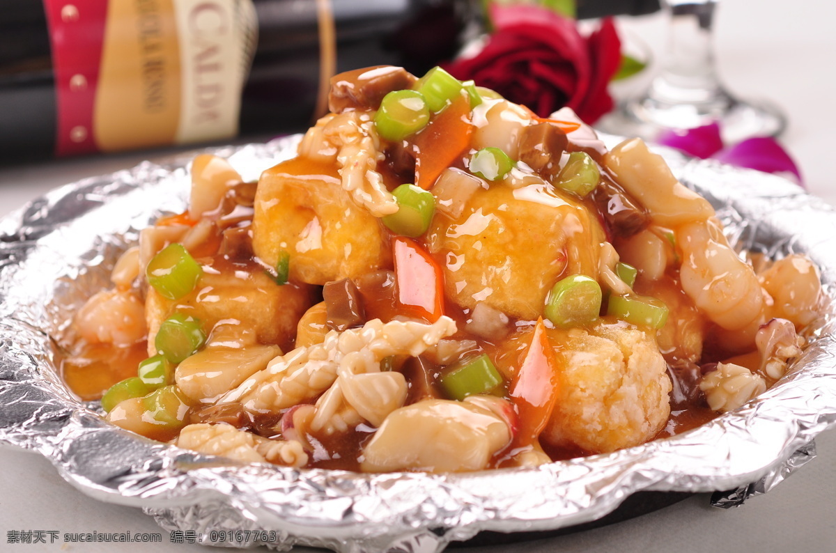 铁板海皇豆腐 美食 美味 菜谱 川菜 铁板 传统美食 高清菜谱用图 餐饮美食