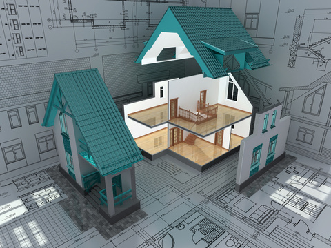 建筑 住宅楼 渲染 效果图 3d 3d模型素材 建筑模型