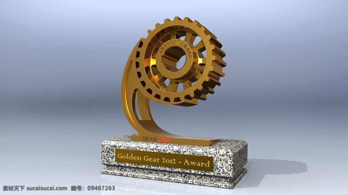 黄金 齿轮 2012 金 3d模型素材 其他3d模型