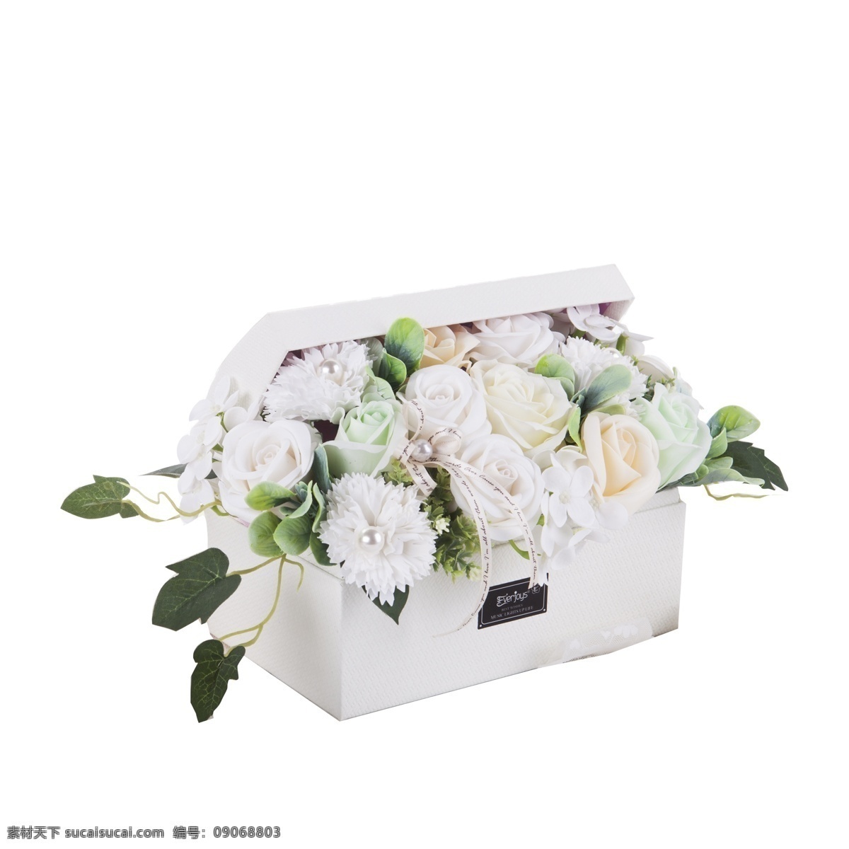 漂亮 花朵 礼盒 免 抠 图 漂亮的花朵 白色花朵 新鲜花朵 情人节礼盒 新鲜的礼盒 免抠图