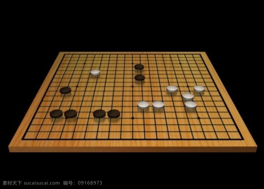 围棋 棋盘 3d 模型 3d设计 室内模型 max