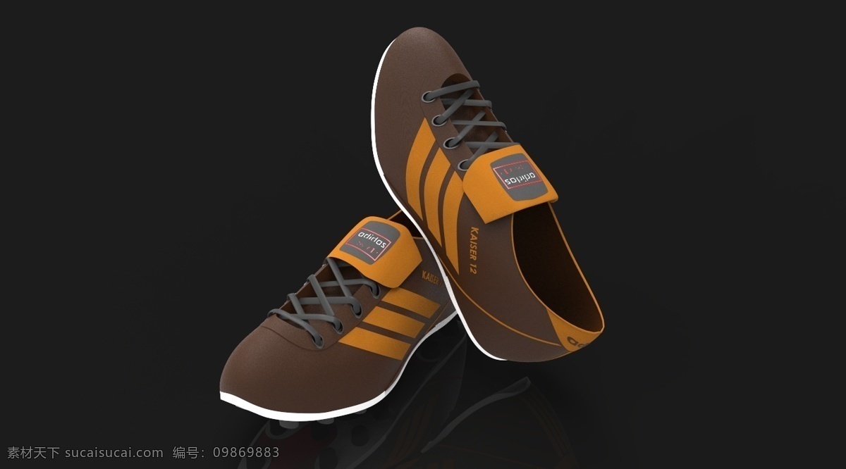 2012 概念 足球 靴 阿迪达斯 kaiser 鞋 solidworks 开机 3d模型素材 其他3d模型