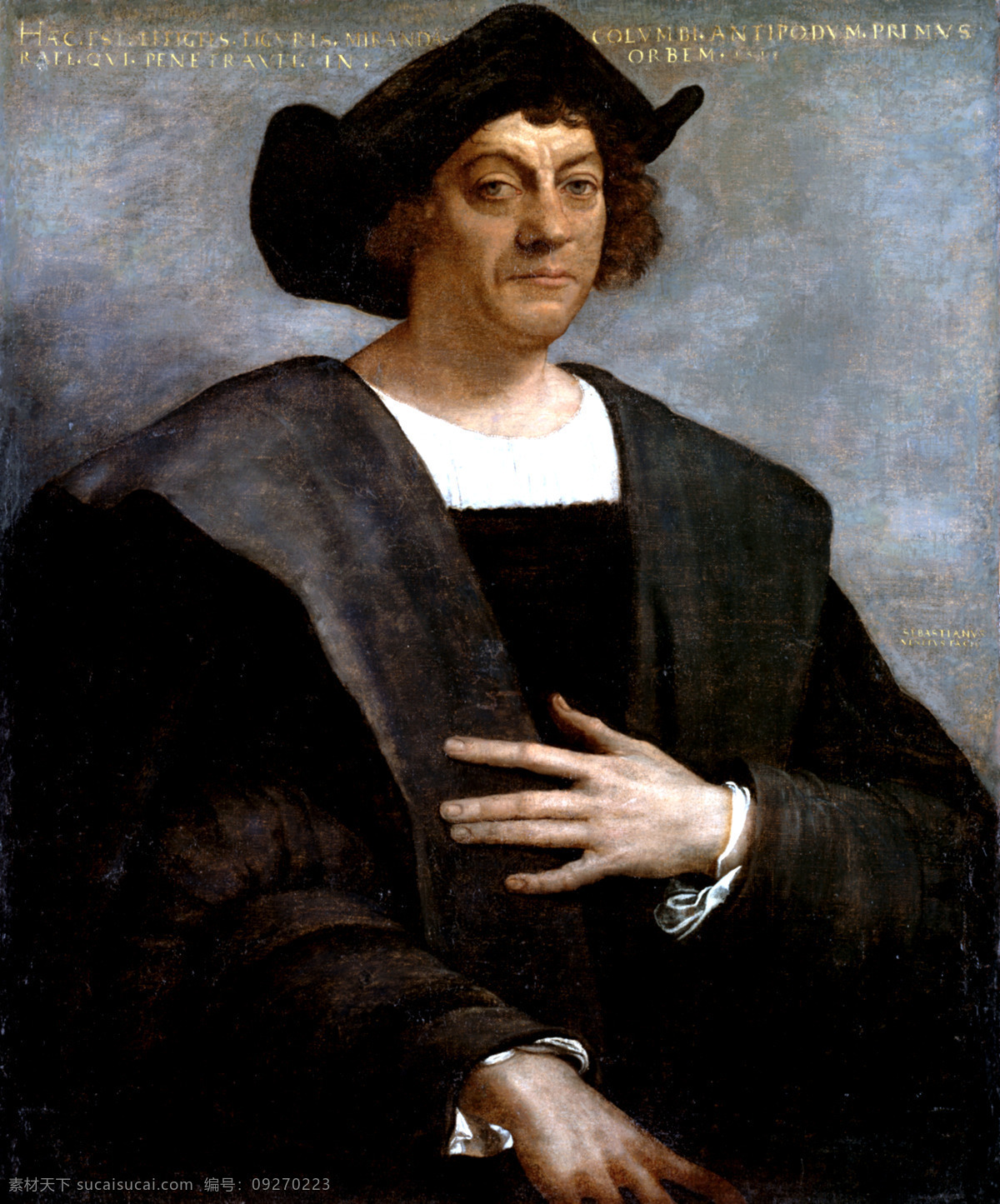 哥伦布 航海家 意大利 西班牙 油画 肖像 古典 艺术 欧洲 绘画书法 文化艺术