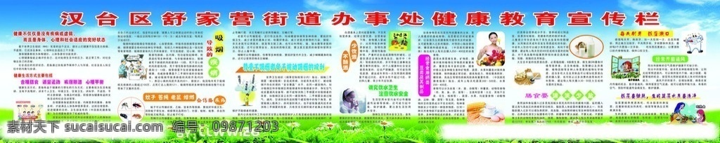 健康教育 宣传栏 健康教育展板 健康 展板 生活方式 吸烟 四害 饮水安全 合理膳食 吃熟食 矢量展板 展板模板 矢量
