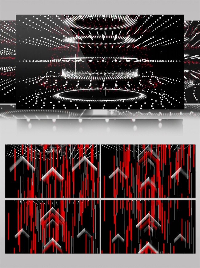 白色 星际 光环 动态 视频 光束 红色 电脑屏幕保护 高清视频素材 3d