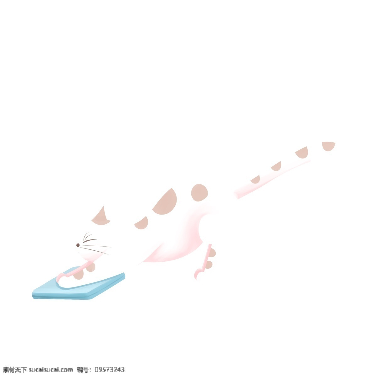 可爱 卡通 白猫 图案 元素 动物 猫咪 卡通猫咪 设计元素 手绘 创意元素 手绘元素 psd元素 猫咪图案