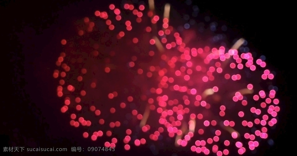 模糊的烟花 模糊 烟花 模糊烟花 黑色背景 视频素材 多媒体 影视编辑 影视特效素材 mp4