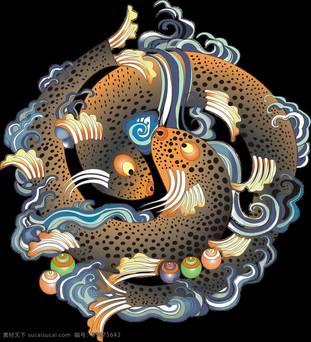 西藏 传统 吉祥 八宝 图案 矢量 金鱼 八宝吉祥 吉祥结 莲华 宝伞 白海螺 胜利幢 宝瓶 金轮宝 矢量图 其他矢量图