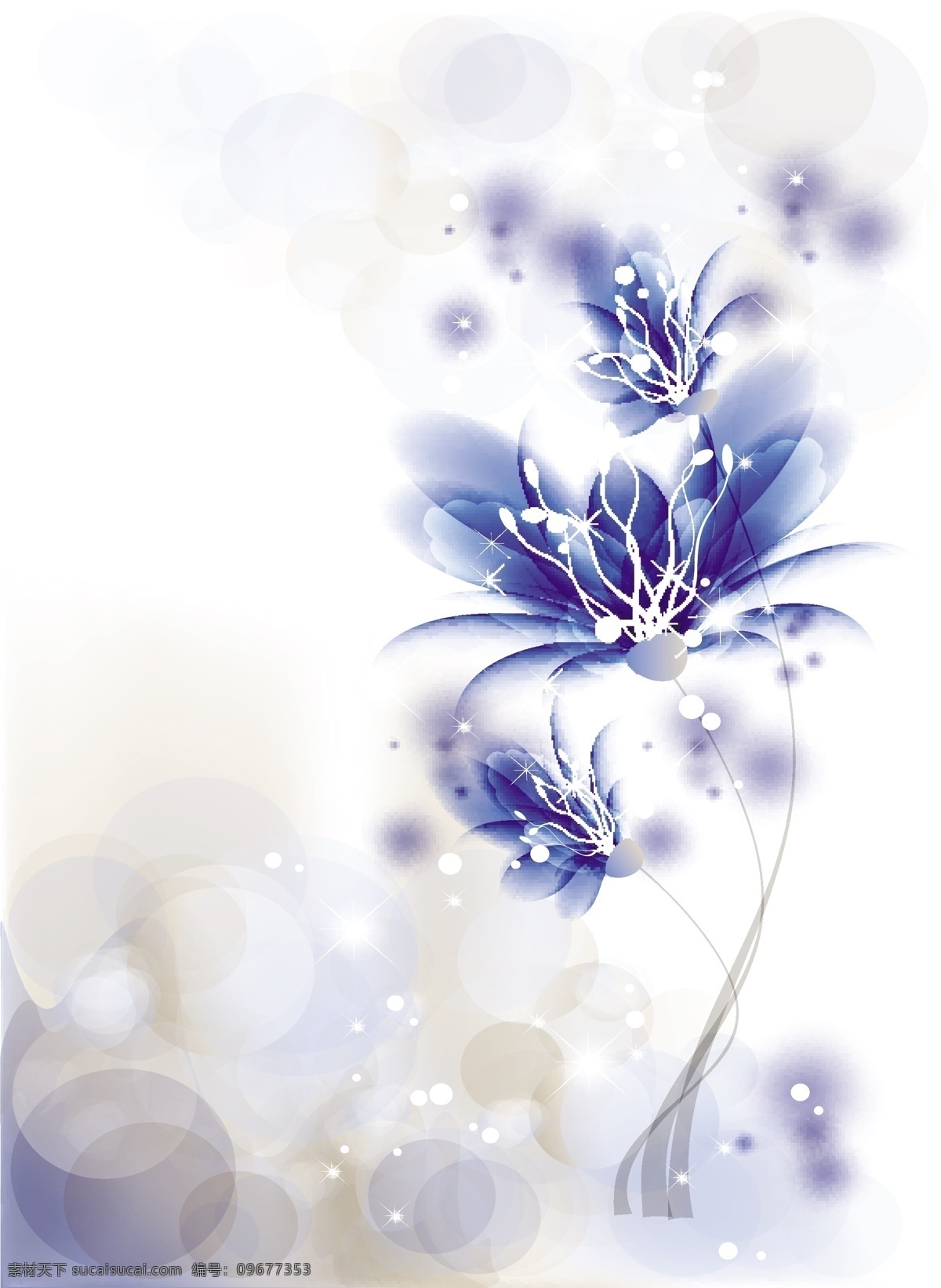 潮流 花朵 背景 矢量 花瓣 矢量素材 鲜花 星光 伊面 矢量图 其他矢量图