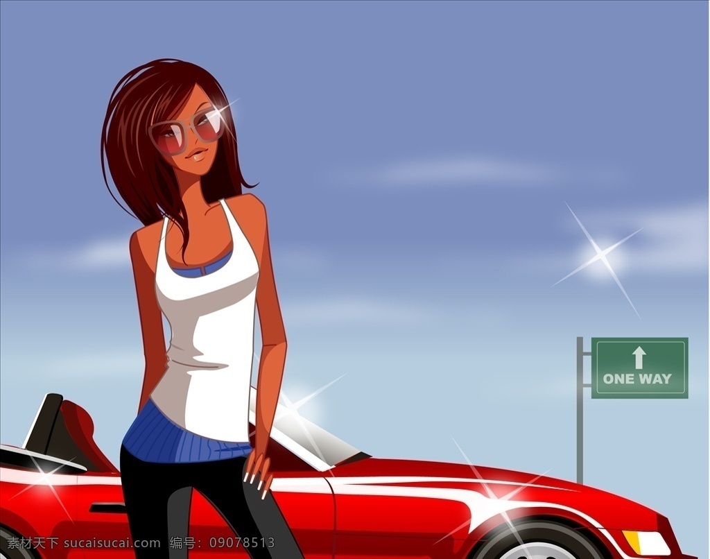 时尚女人 汽车 红色汽车 汽车侧面 跑步 敞篷汽车 戴墨镜女人 金发女人 休闲女人 休闲人物 前卫女人 女模特 模特 矢量女人 卡通女人 手绘女人 女人插画 女人插图 潮流女人 魅力女人 妖艳女人 时尚美女 矢量美女 卡通美女 手绘美女 美女插画 性感美女 时尚女郎 人物卡通 人物图库 女性妇女