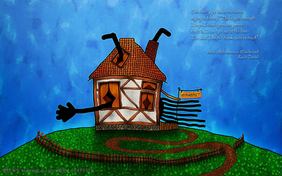 创意 房子 蓝色 屋顶 小房子 背景图片