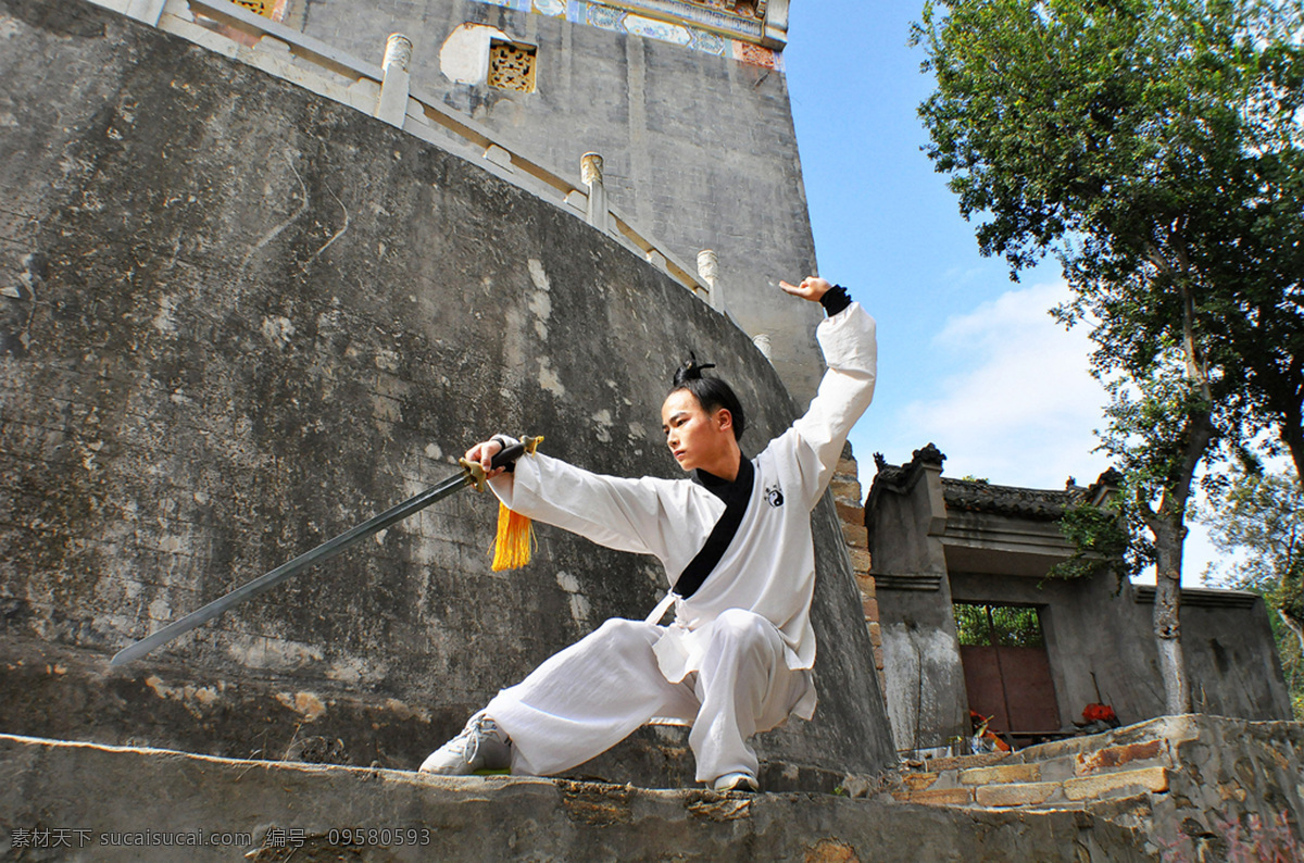 玄门剑 武当功夫 中国武术 传统武术 舞剑 十八般武艺 山水摄影 人物图库 人物摄影