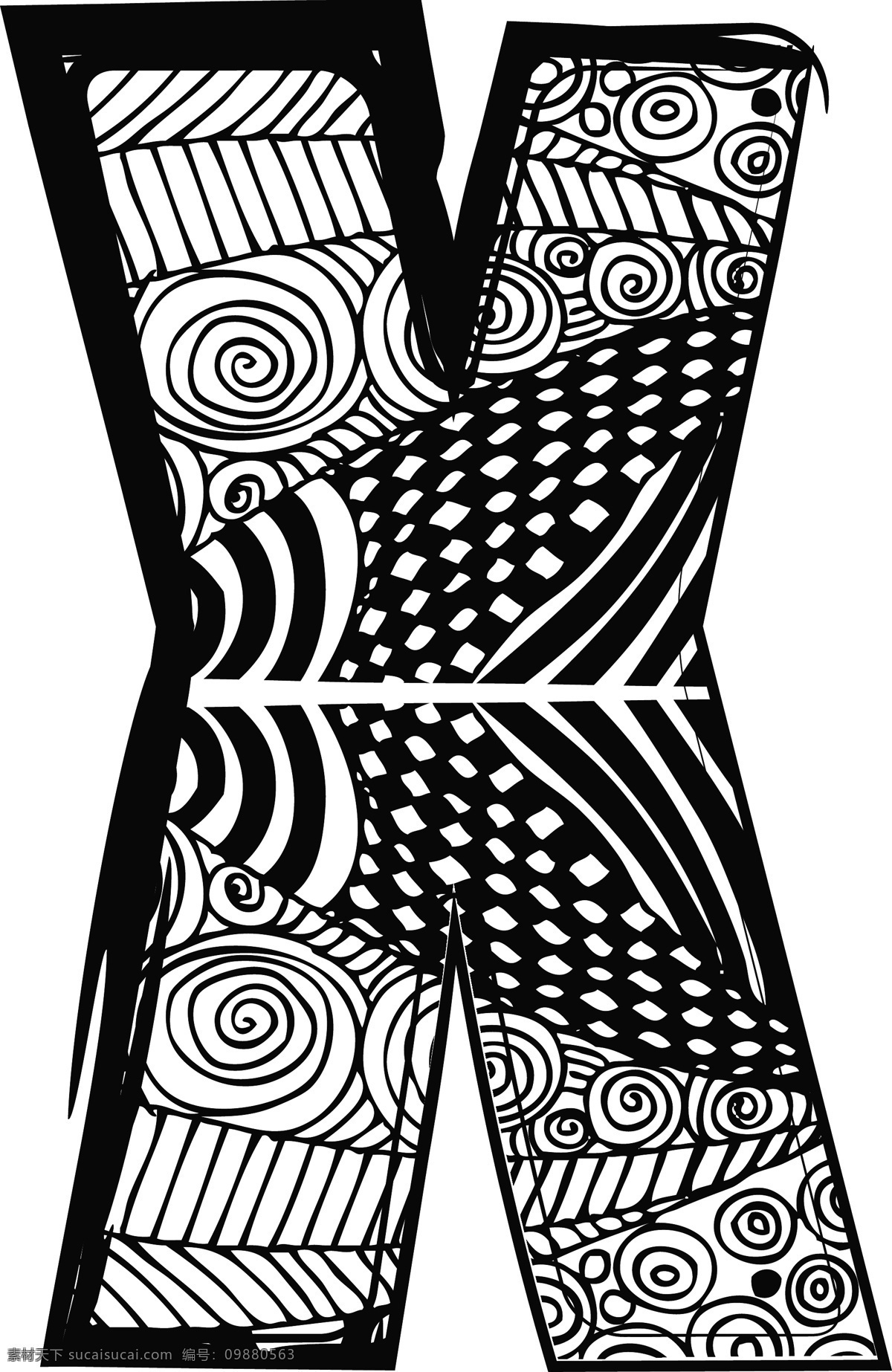 抽象画 插画 矢量 x 字母 矢量图 其他矢量图