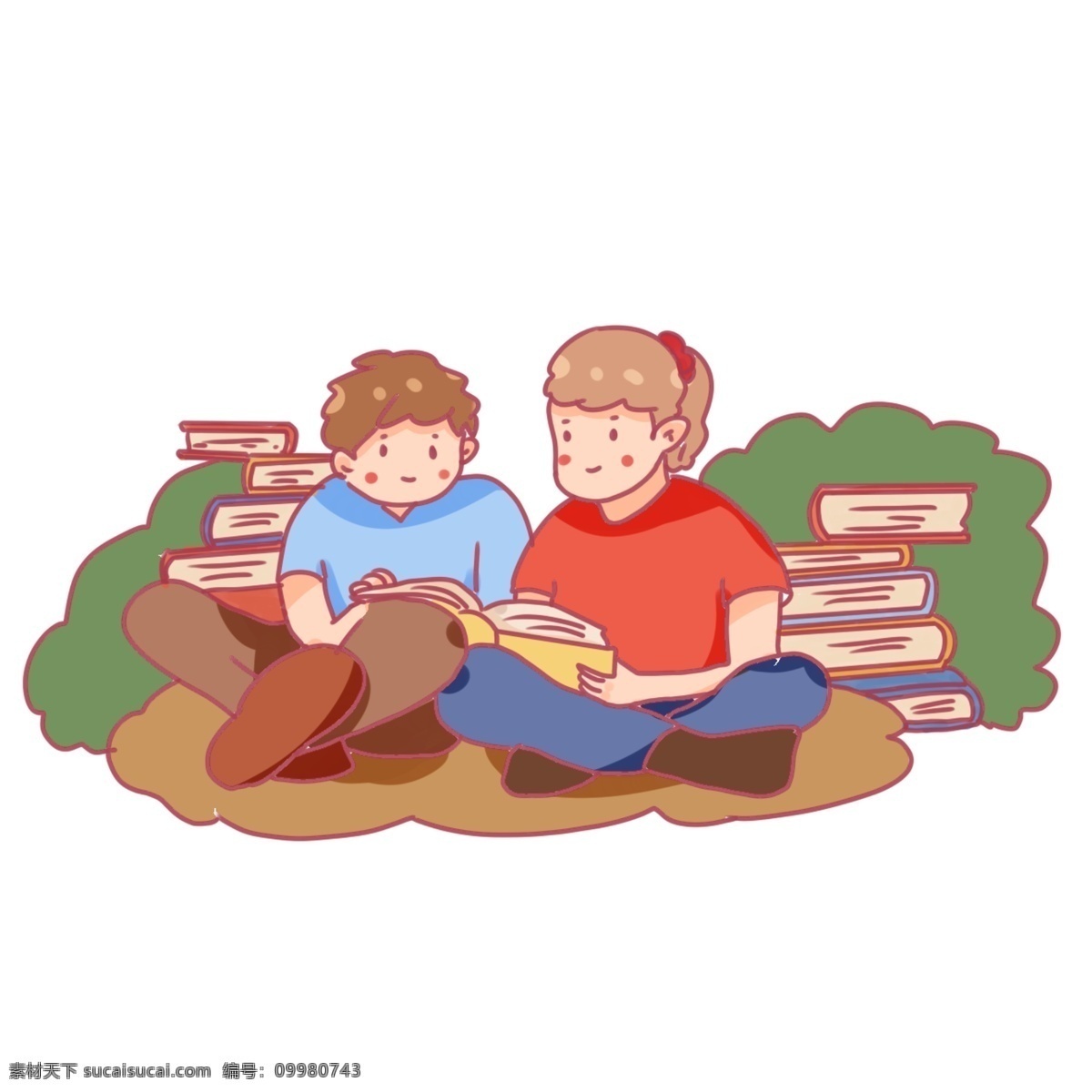 世界 读书 日 同学 分享 世界读书日 学生 看书 学习 书本 知识 读书分享 卡通 q版 书架 阅读 分享会