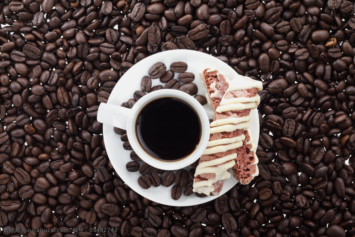 咖啡 黑咖啡 饼干 咖啡豆 牛油 面粉 饮料 咖啡杯 杯子 甜点 下午茶 饮料酒水 餐饮美食