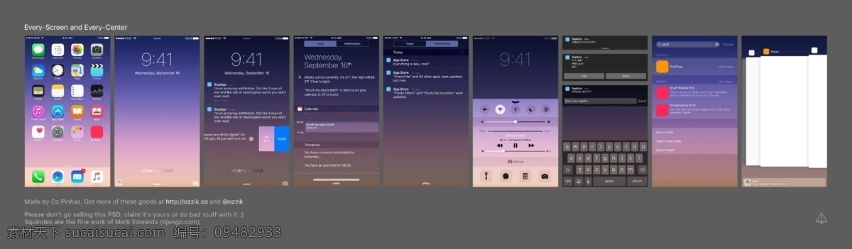 iphone6 plus 界面设计 系列 app 灰色