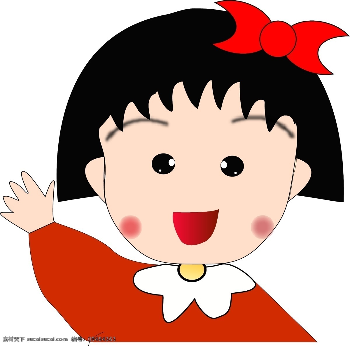 樱桃小丸子 卡通 手绘 小丸子 樱桃 招贴设计 随手一绘 海报 其他海报设计