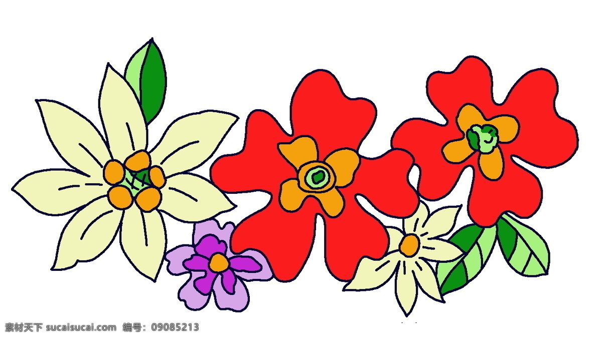 花草插图 花纹 图案 花纹图案 设计素材 花草图案 植物插图 书画美术 白色