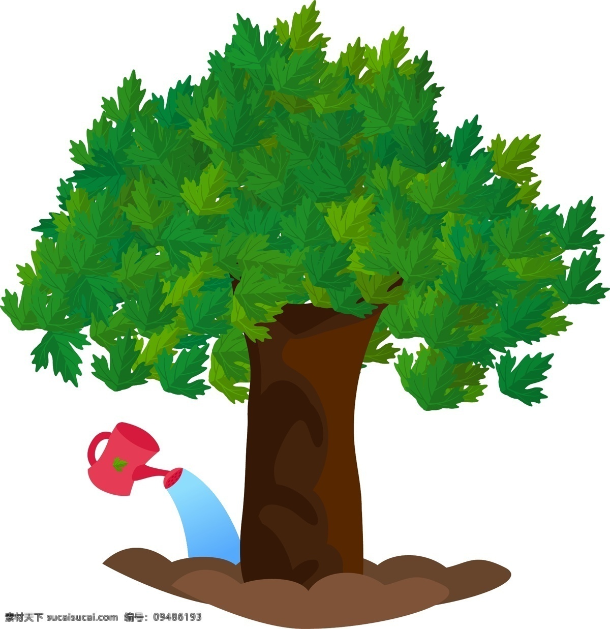 手绘 卡通 绿色 树木 环保 卡通树 校园 树 立体 智慧树 简约 儿童 许愿树 香蕉树 成长 绿
