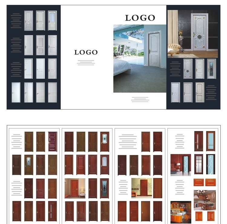 木门 折页 排版 复合门 画册设计 矢量