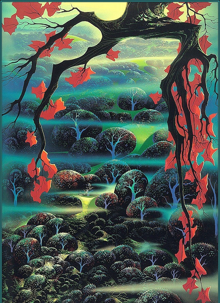 静谥丛林 幽静丛林 灌木 大自然 森林 油画 酒店挂画 绘画书法 文化艺术