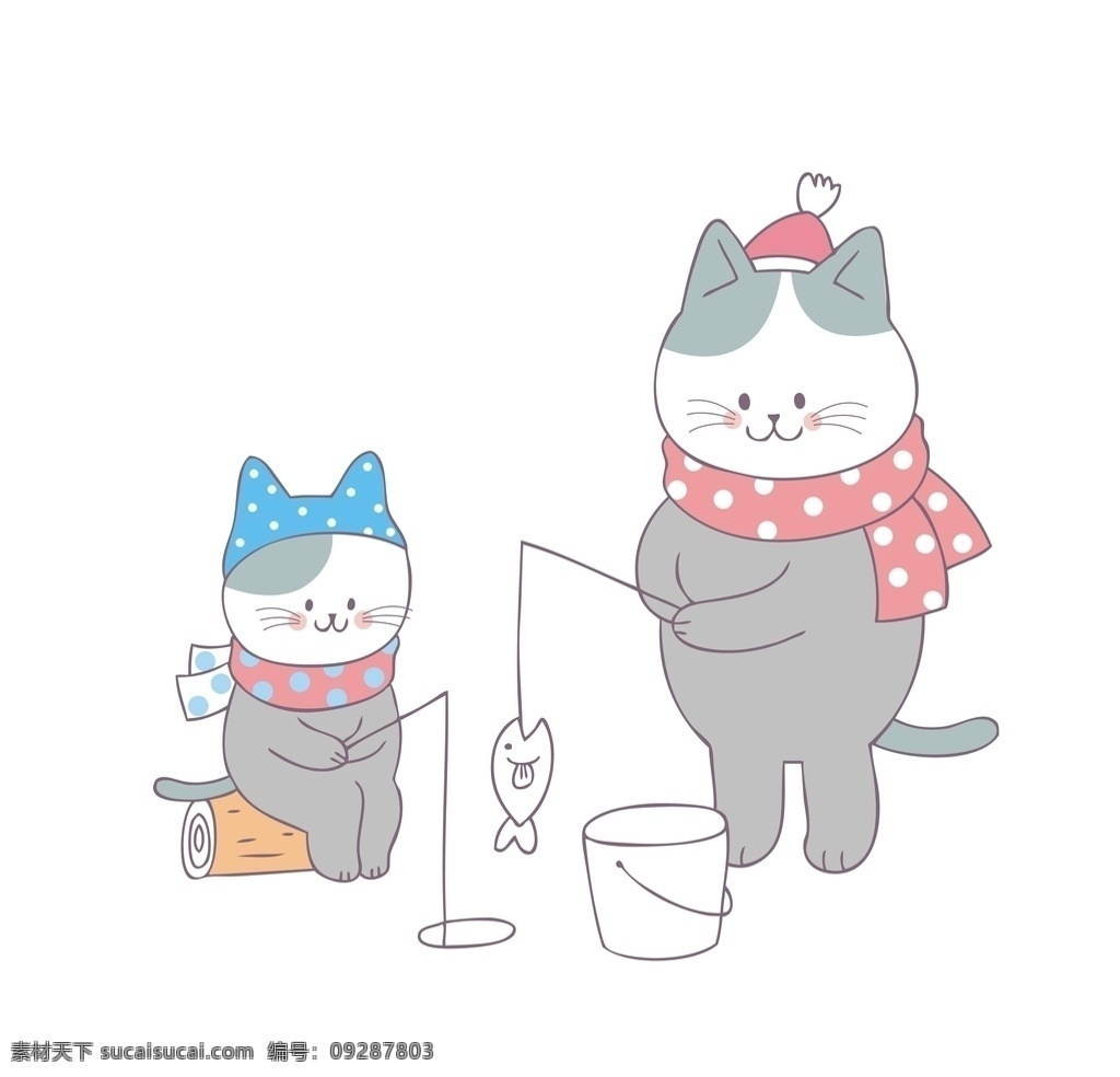 卡通猫 卡通 熊 鸡 矢量可爱 动画 动漫 线条 简单 动漫动画 动漫人物