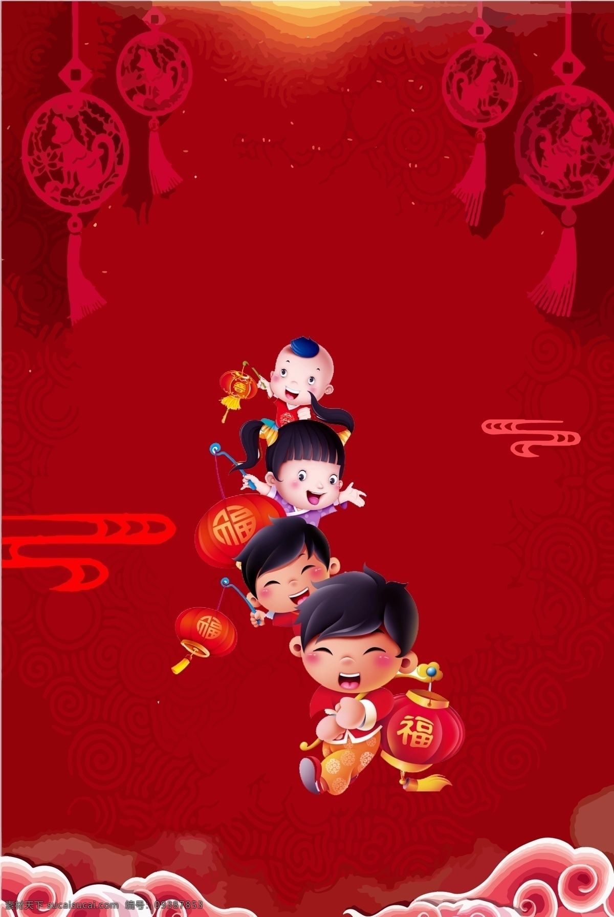 喜庆 迎新 年 小 娃娃 背景 艺术背景 2019猪年 猪年海报 新年 海报背景 猪年背景 猪年大吉背景