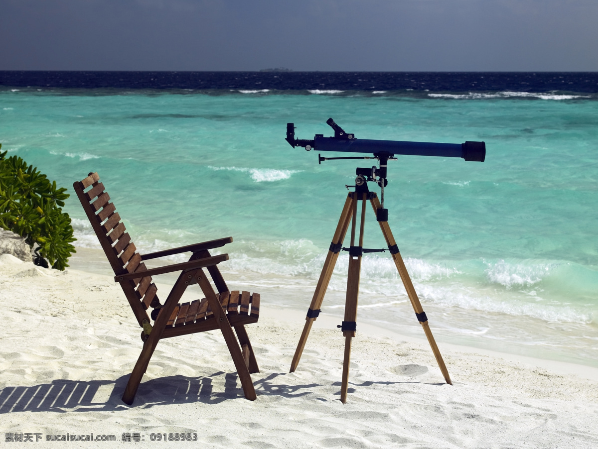 沙滩 上 望远镜 海滩风景 大海风景 印度洋风景 海岸风景 沙滩风景 海洋海边 自然景观 白色
