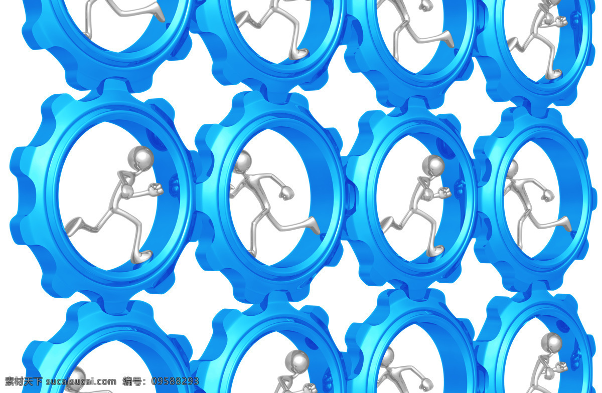 齿轮 3d 小人 3d小人 3d模型 立体 卡通小人 企业文化 商业素材 工业 机械 卡通人物 人物图片