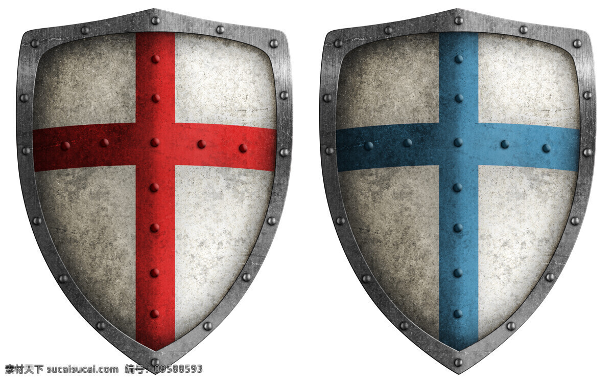 中世纪骑士 士兵金属盾牌 头盔 盔甲 金属盾牌 盾牌