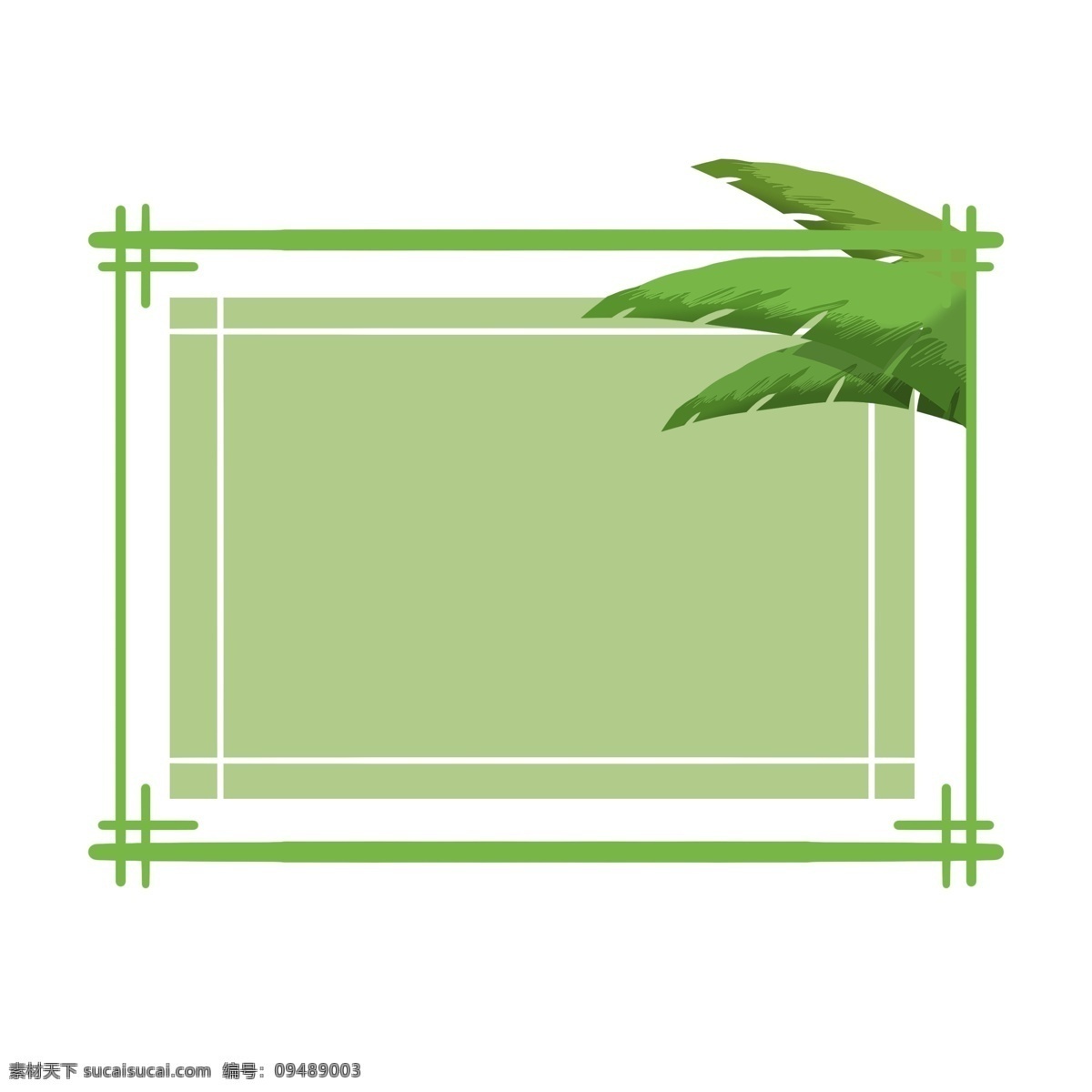创意边框 绿色植物 绿色芭蕉 边框