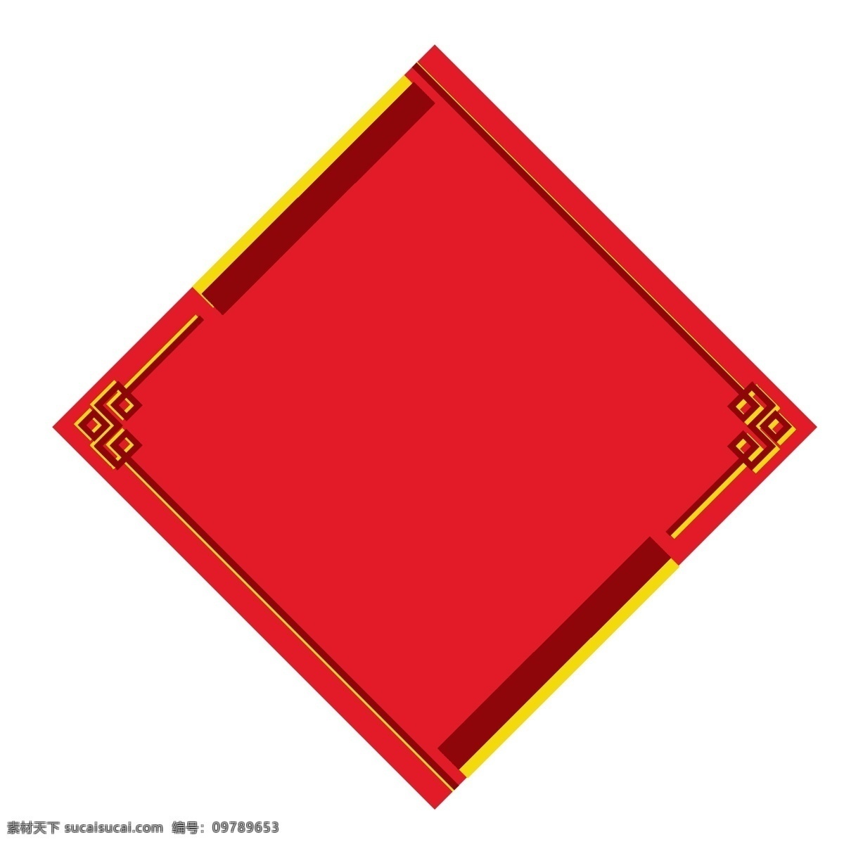 手绘 红色 喜庆 边框 插画 唯美 中国风 红色边框 中国风边框 文本框 装饰边框 边框插画 黄色金边边框