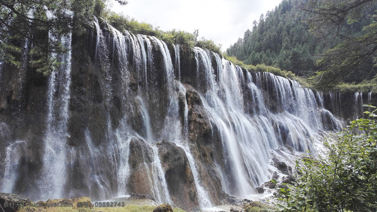 诺日朗瀑布 九寨沟 诺日朗 瀑布 自然景观 四川 山水风景