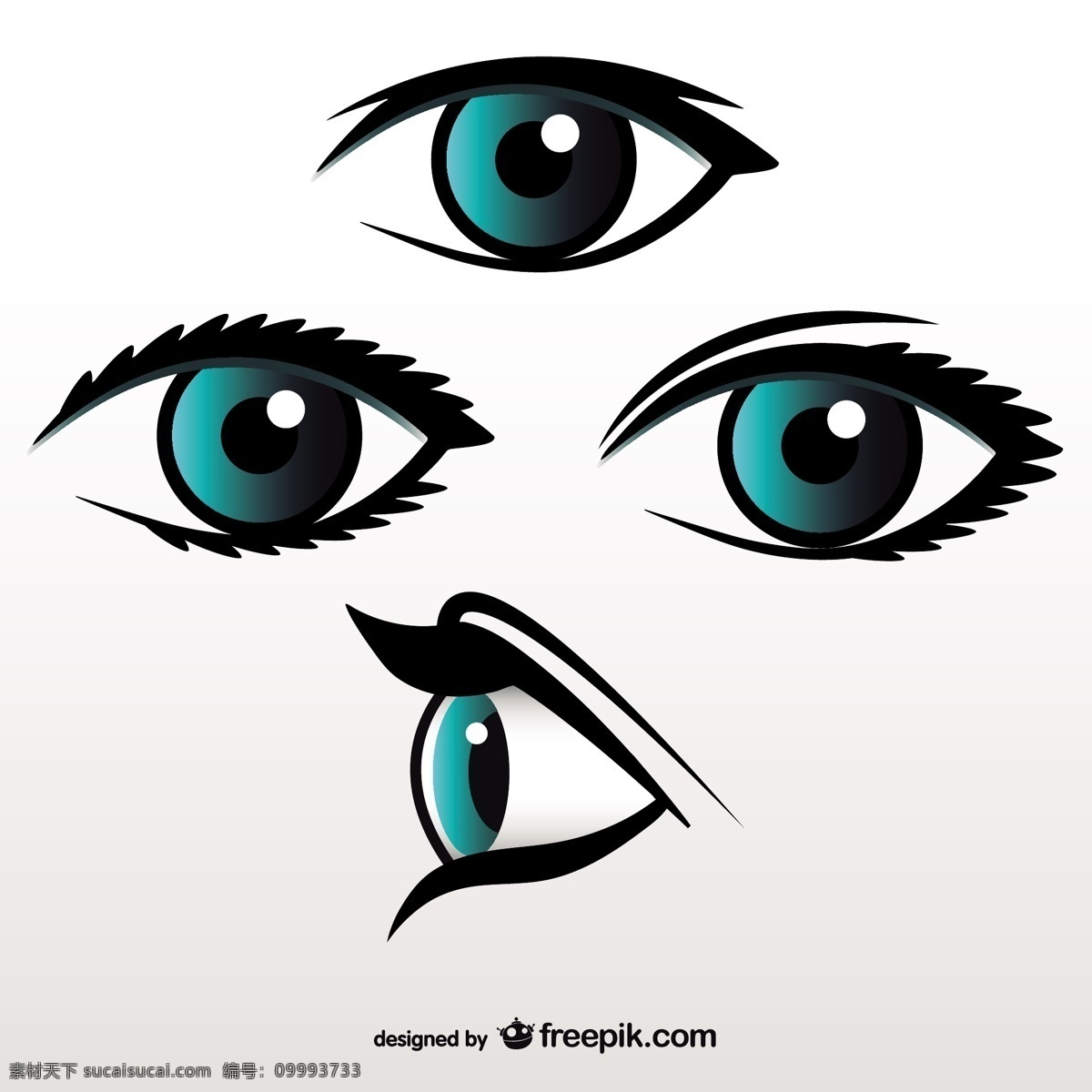 蓝眼睛的集合 标识 图标 健康 标志设计 眼睛 艺术 图形 人 平面设计 医学 插图 设计元素 符号 视觉 图标集 元素 白色