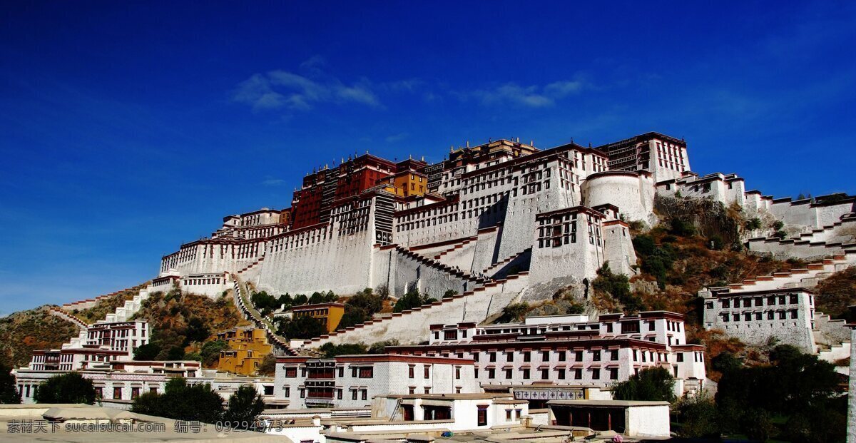 布达拉宫 西藏风光 西藏建筑 建筑 拉萨 世界文化遗产 蓝天 宫殿 圣地 人文景观 旅游摄影