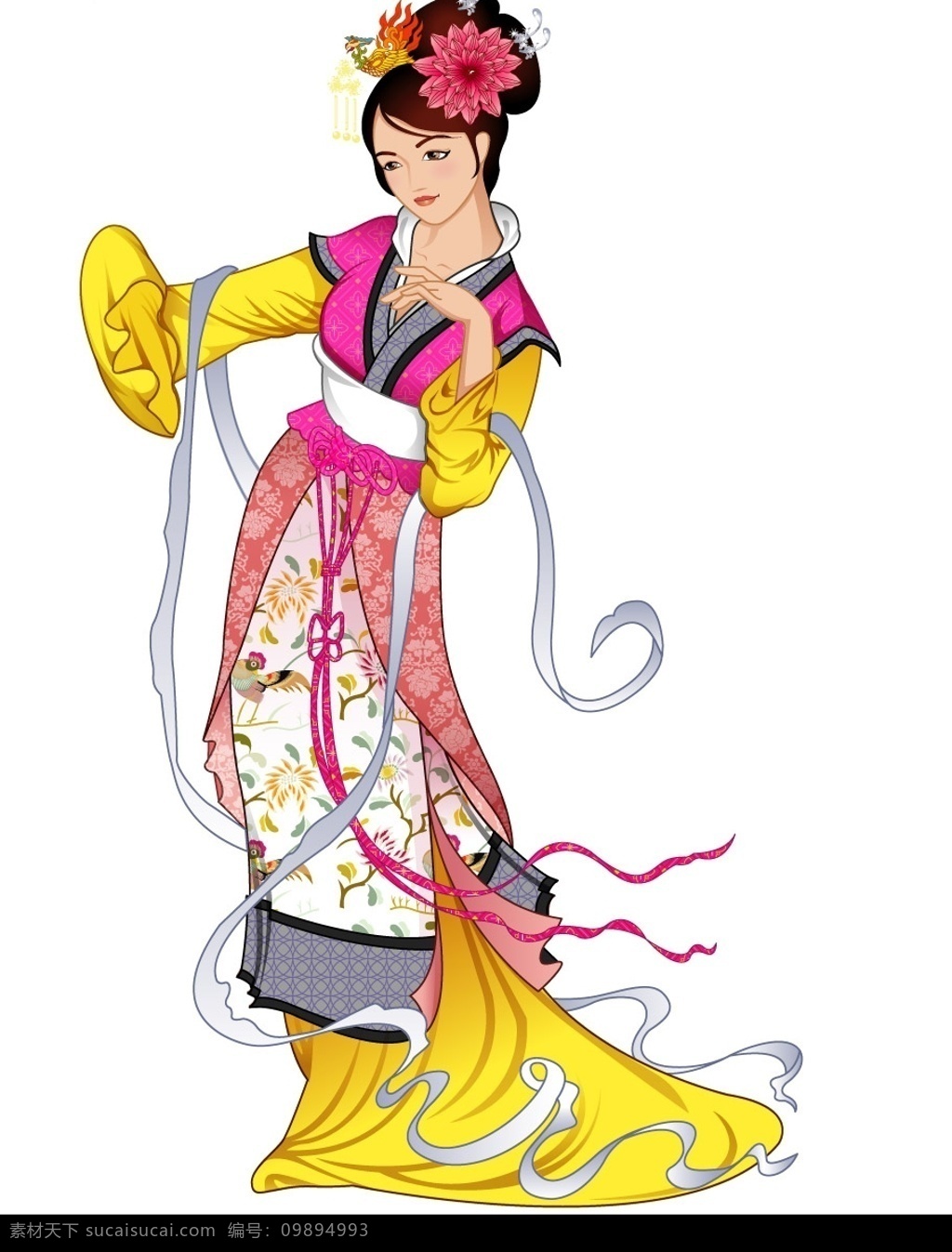 深院闺秀 古代人物 美女 其他矢量 矢量素材 矢量图库