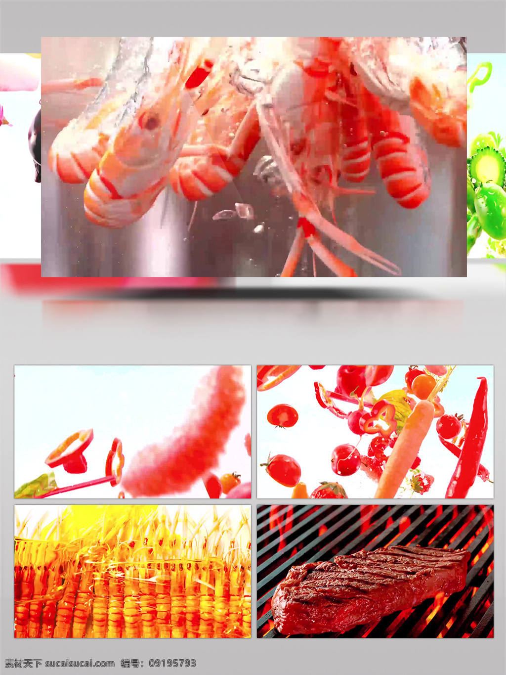 4k 美食 水果 果冻 制作 宣传 烤肉 牛排 虾子