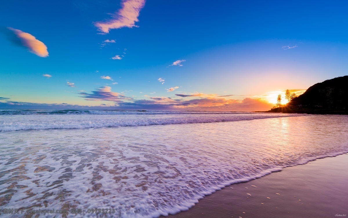 白云 大海 大自然 海边 海滩 蓝天 落日 美景 天空 云彩 自然 自然风景 自然景观 psd源文件