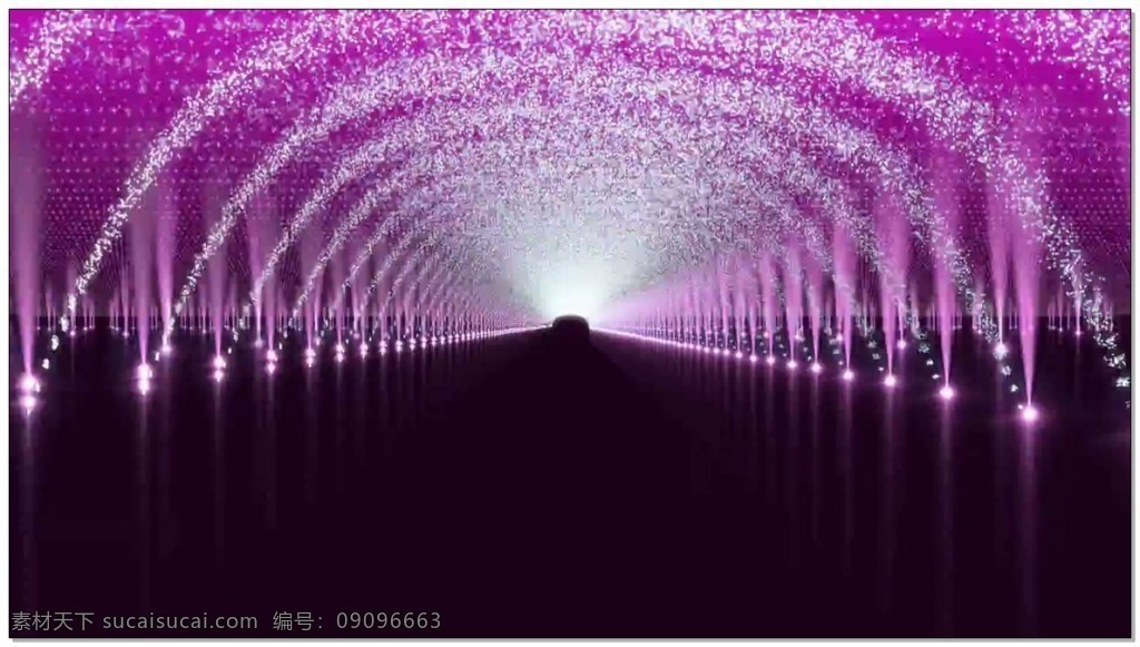 喷泉 灯光 通道 视频 紫色 炫光 闪光 酷炫 舞台 高清视频素材 入门视频素材 实用视频素材
