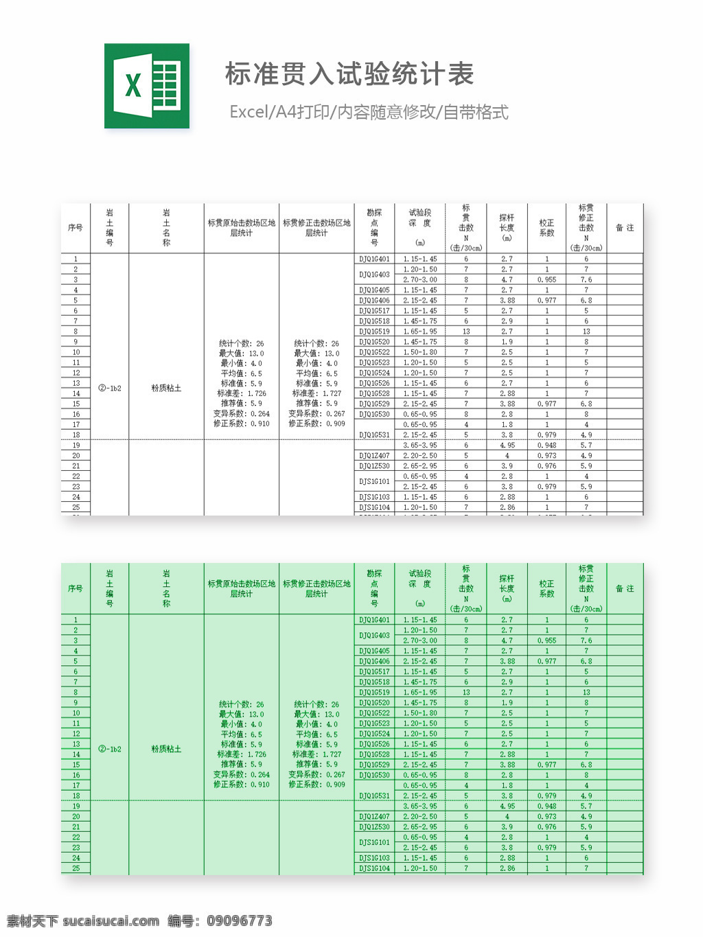 标准 贯 入 试验 统计表 表格 表格模板 表格设计 图表 统计