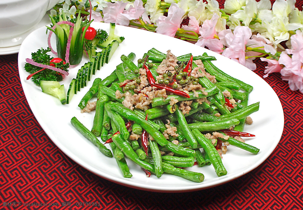 干煸四季豆 豆角 肉末豆角 炒菜 中餐 青菜 蔬菜 餐饮美食 传统美食