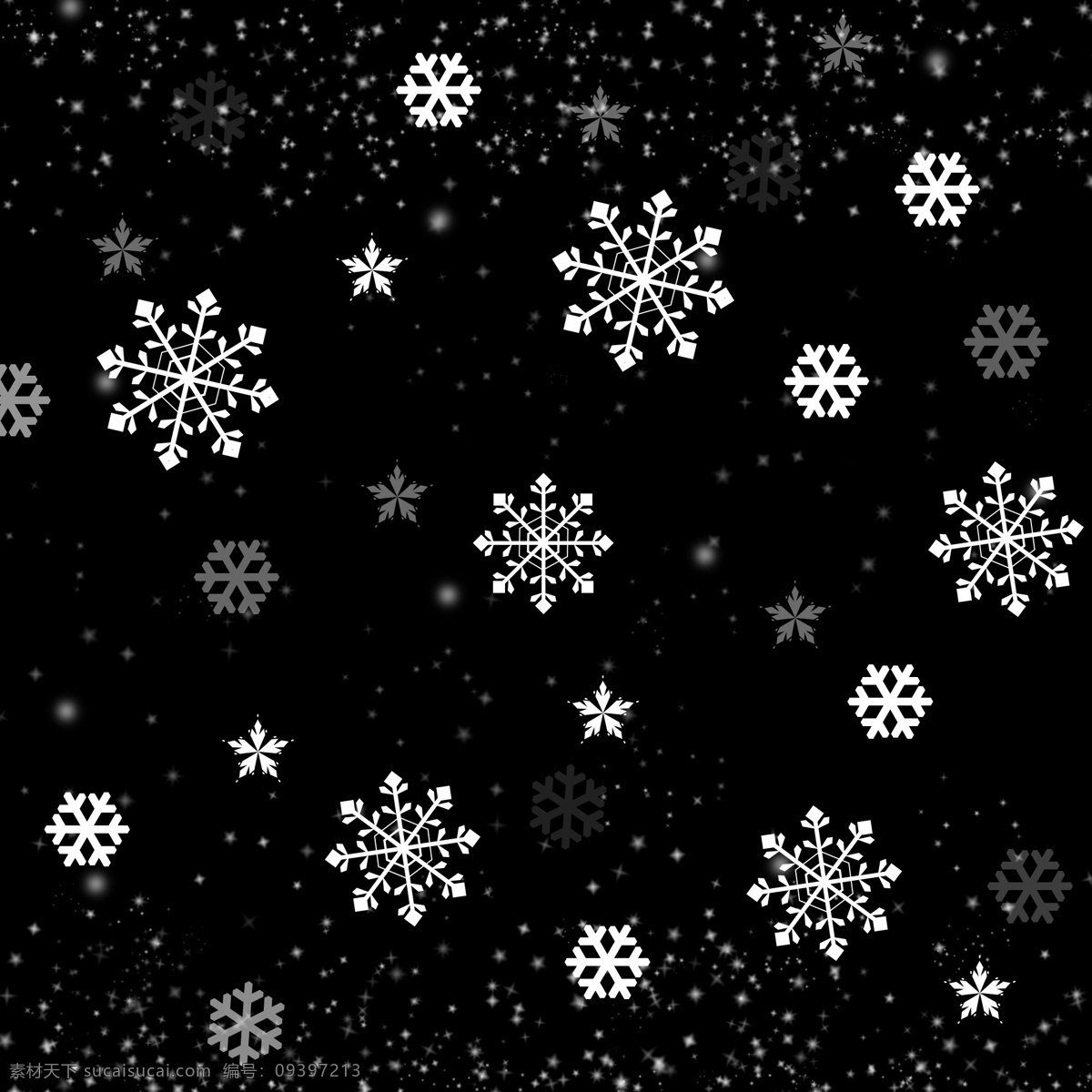 冬季 白色 飘 雪 下雪 手绘 装饰 雪花 浪漫 漂浮 冬天 飘雪