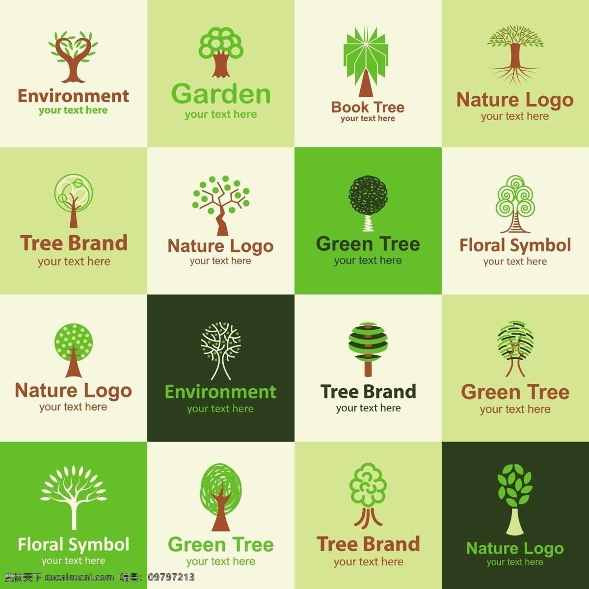 logo 图形 矢量 eps格式 标志设计 环保logo 卡通树 企业商标 商标设计 矢量图标 树木 创意 其他矢量图