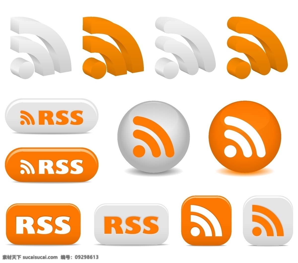 rss 订阅 矢量 图标 按钮 用户 用户界面设计 盘旋 页面元素 其他矢量图