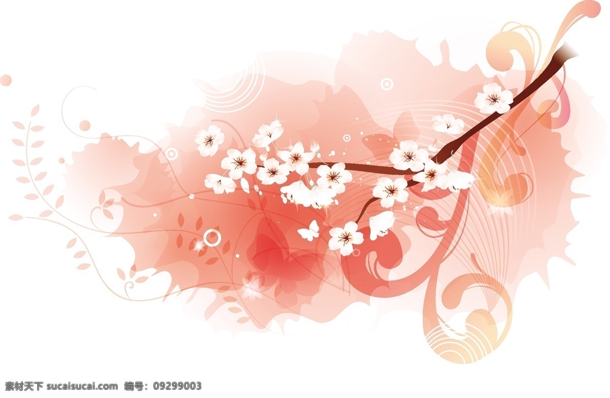 插画 花朵 插画背景 淡雅 淡雅背景 古典 花 水墨 条纹 线条 矢量图