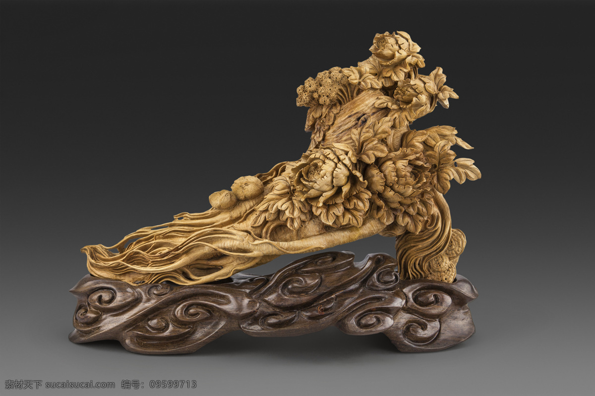 国色天香 六根 印度檀 檀香 雕刻 曾一木 文化艺术 传统文化
