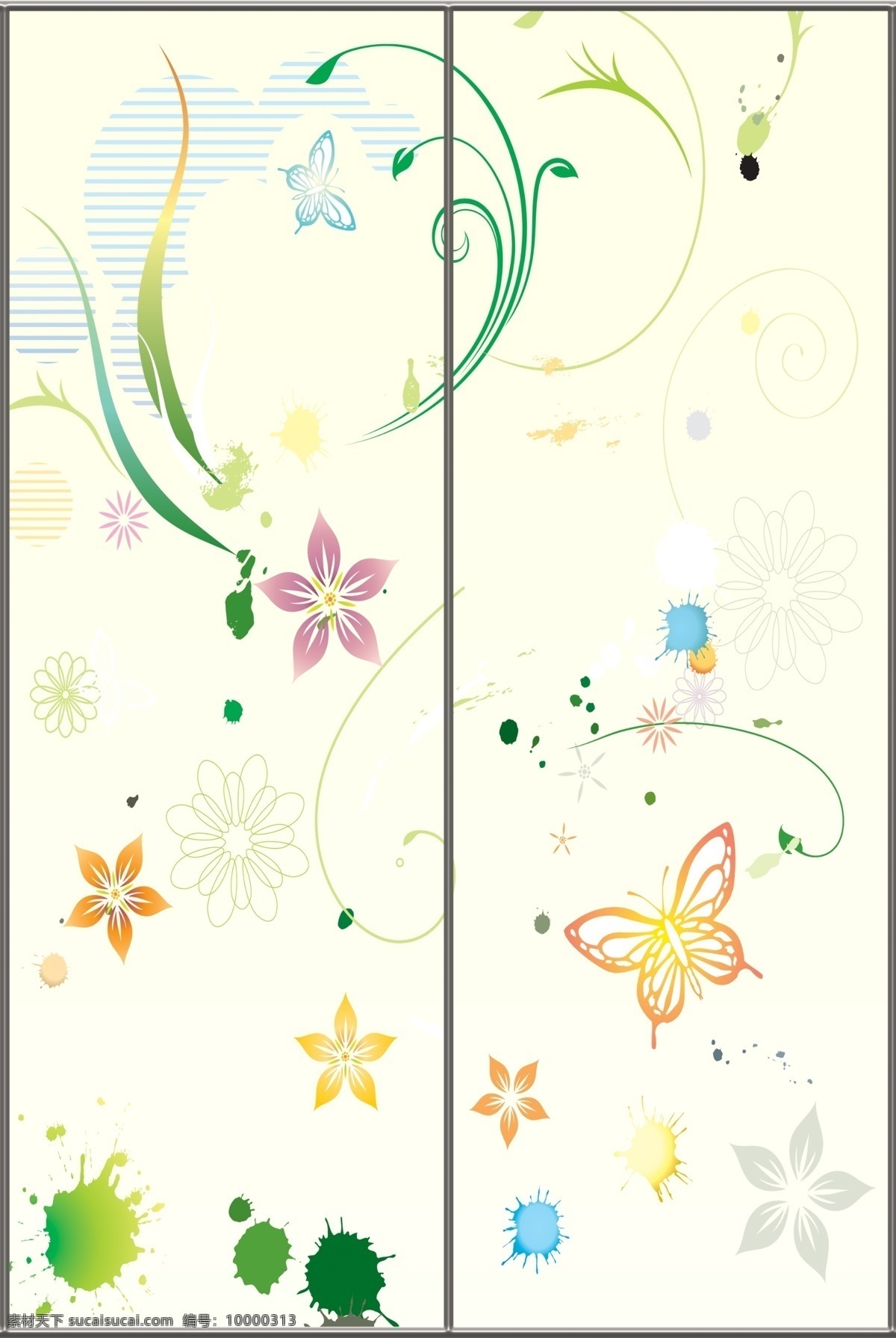 移门免费下载 背景 底纹 广告设计模板 蝴蝶 花边 花纹 小花朵 移门 移门源文件 移门图案 源文件 家居装饰素材