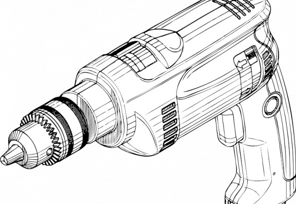 电钻 矢量 插画 diy 白色 电 电力 工具 黑色 绘图 剪贴画 建筑 修复 剪辑 艺术 钻 svg 自己动手 玉米螟 修理工 矢量图 日常生活