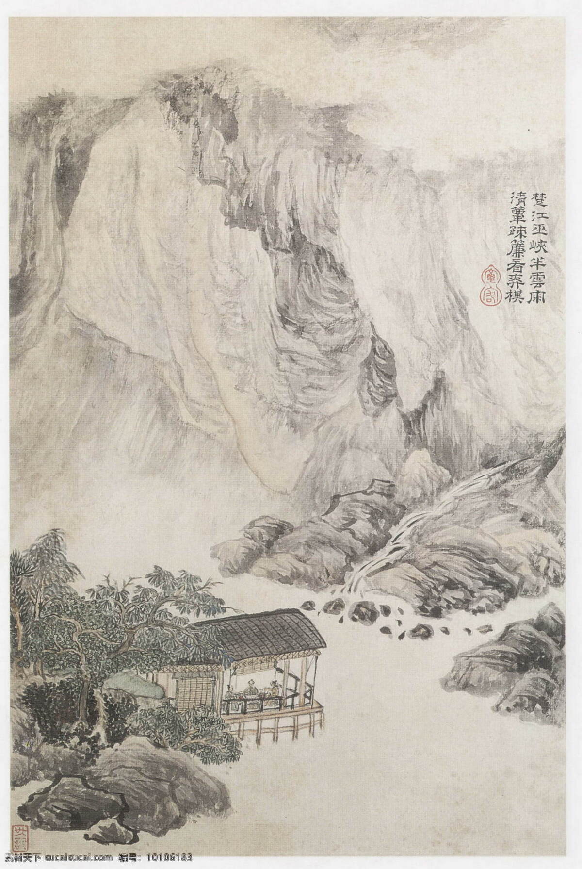 杜甫诗意图 清 王时敏 古画 古代绘画 国画 中国古画 书画 中国文化 山水画 诗画 中国古代绘画 绘画书法 文化艺术